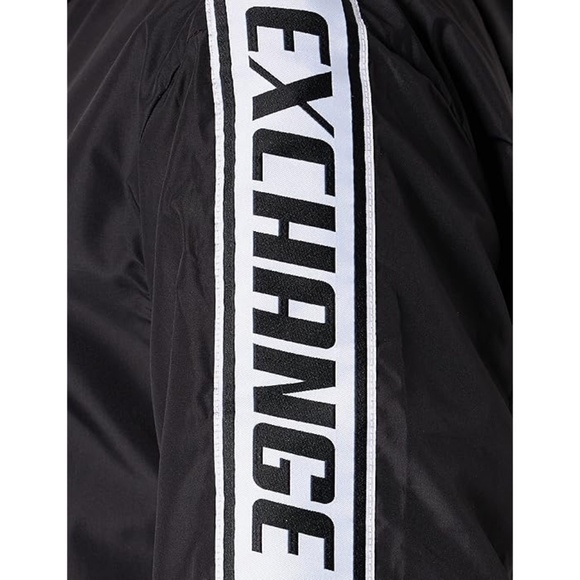 Armani exchange mens logo tape windbreaker jacket in black size S...USED - Picture 5 of 6